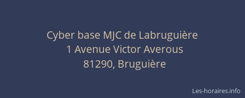 Cyber base MJC de Labruguière