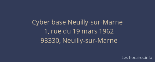 Cyber base Neuilly-sur-Marne