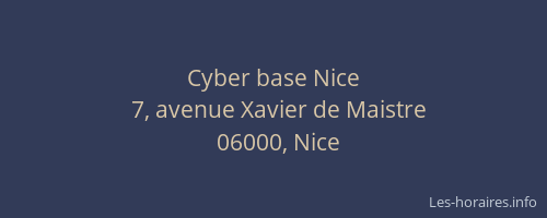 Cyber base Nice