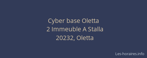 Cyber base Oletta