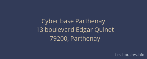 Cyber base Parthenay