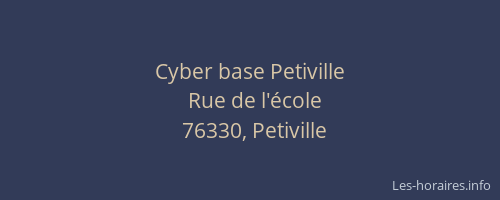Cyber base Petiville