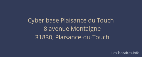 Cyber base Plaisance du Touch
