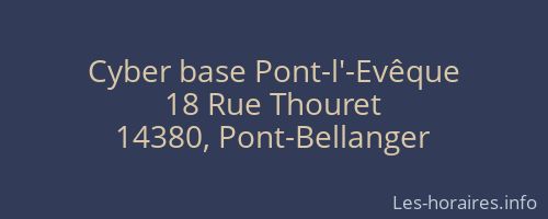 Cyber base Pont-l'-Evêque
