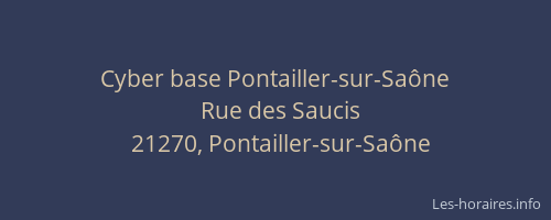 Cyber base Pontailler-sur-Sa&ocirc;ne