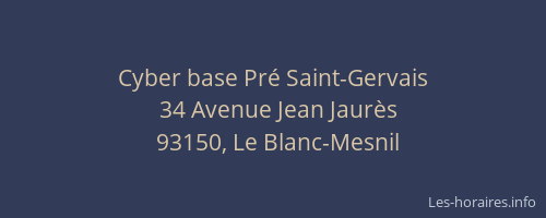 Cyber base Pré Saint-Gervais