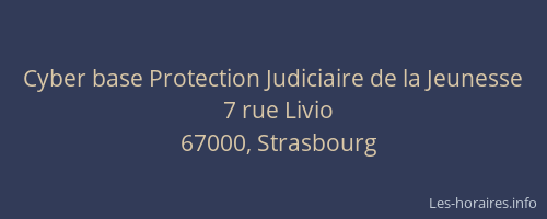 Cyber base Protection Judiciaire de la Jeunesse