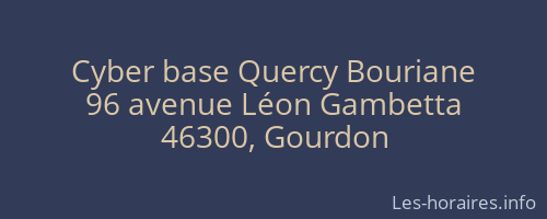 Cyber base Quercy Bouriane