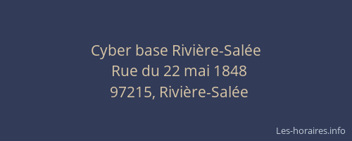 Cyber base Rivière-Salée