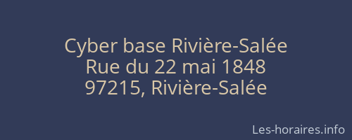 Cyber base Rivière-Salée