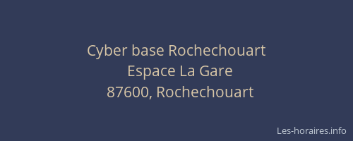 Cyber base Rochechouart