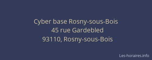 Cyber base Rosny-sous-Bois