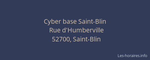 Cyber base Saint-Blin
