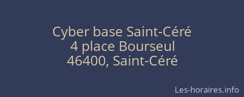 Cyber base Saint-C&eacute;r&eacute;