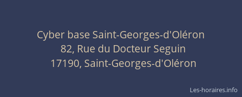 Cyber base Saint-Georges-d'Ol&eacute;ron