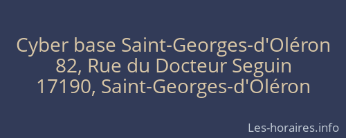 Cyber base Saint-Georges-d'Oléron