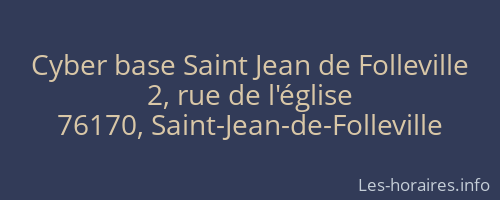 Cyber base Saint Jean de Folleville