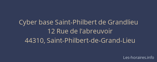 Cyber base Saint-Philbert de Grandlieu