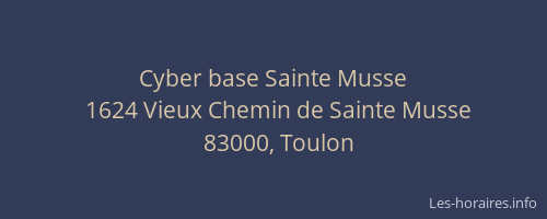 Cyber base Sainte Musse