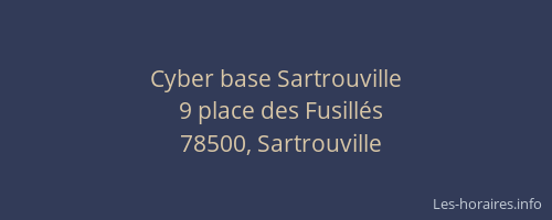 Cyber base Sartrouville