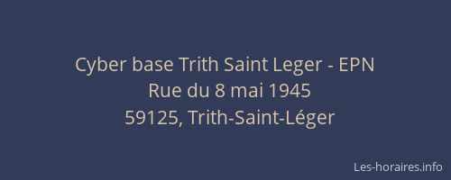 Cyber base Trith Saint Leger - EPN