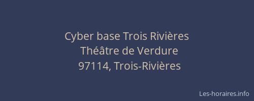 Cyber base Trois Rivières