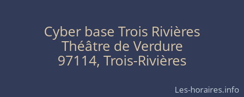 Cyber base Trois Rivières