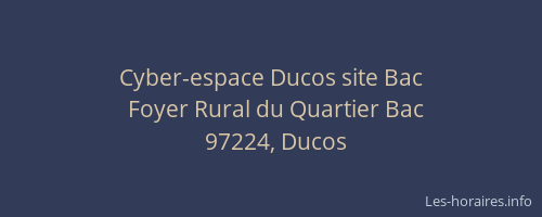 Cyber-espace Ducos site Bac