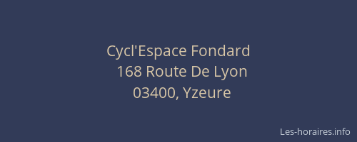 Cycl'Espace Fondard