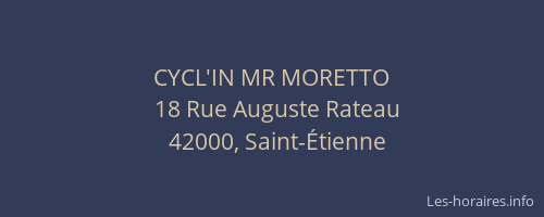 CYCL'IN MR MORETTO