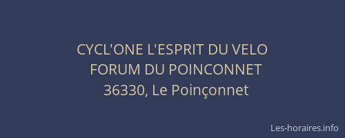 CYCL'ONE L'ESPRIT DU VELO