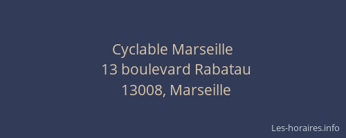 Cyclable Marseille