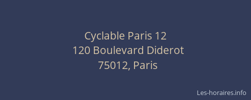 Cyclable Paris 12