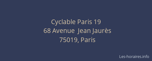Cyclable Paris 19