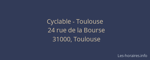 Cyclable - Toulouse
