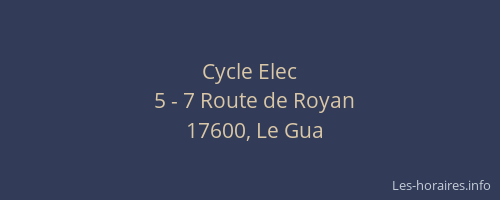 Cycle Elec