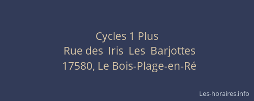 Cycles 1 Plus