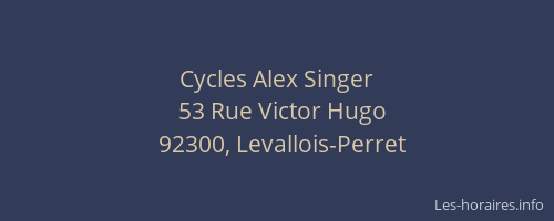 Cycles Alex Singer