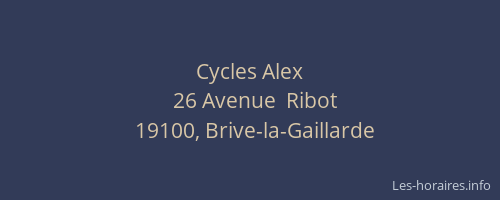 Cycles Alex