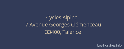 Cycles Alpina