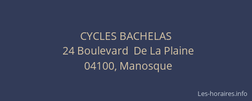 CYCLES BACHELAS