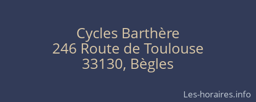 Cycles Barthère