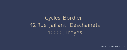 Cycles  Bordier