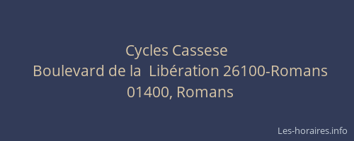 Cycles Cassese