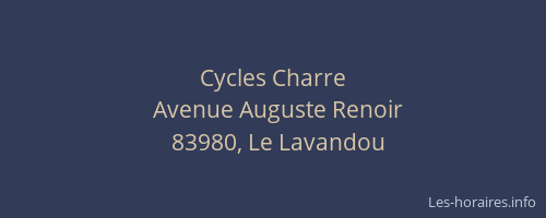 Cycles Charre