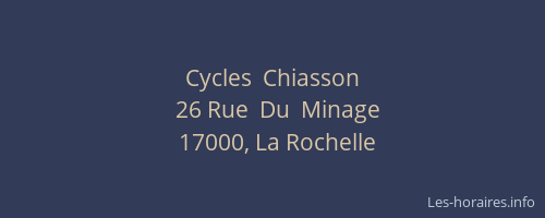Cycles  Chiasson