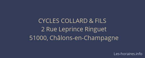 CYCLES COLLARD & FILS