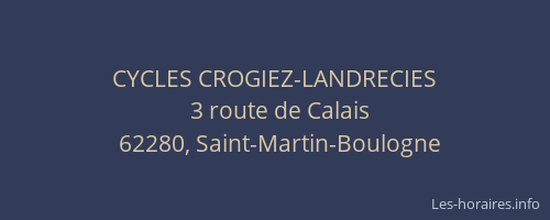 CYCLES CROGIEZ-LANDRECIES