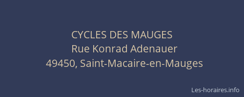 CYCLES DES MAUGES