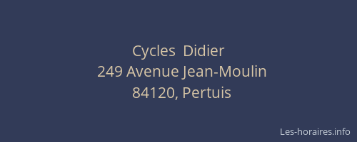 Cycles  Didier